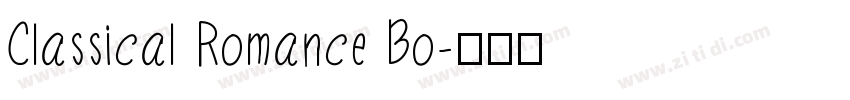 Classical Romance Bo字体转换